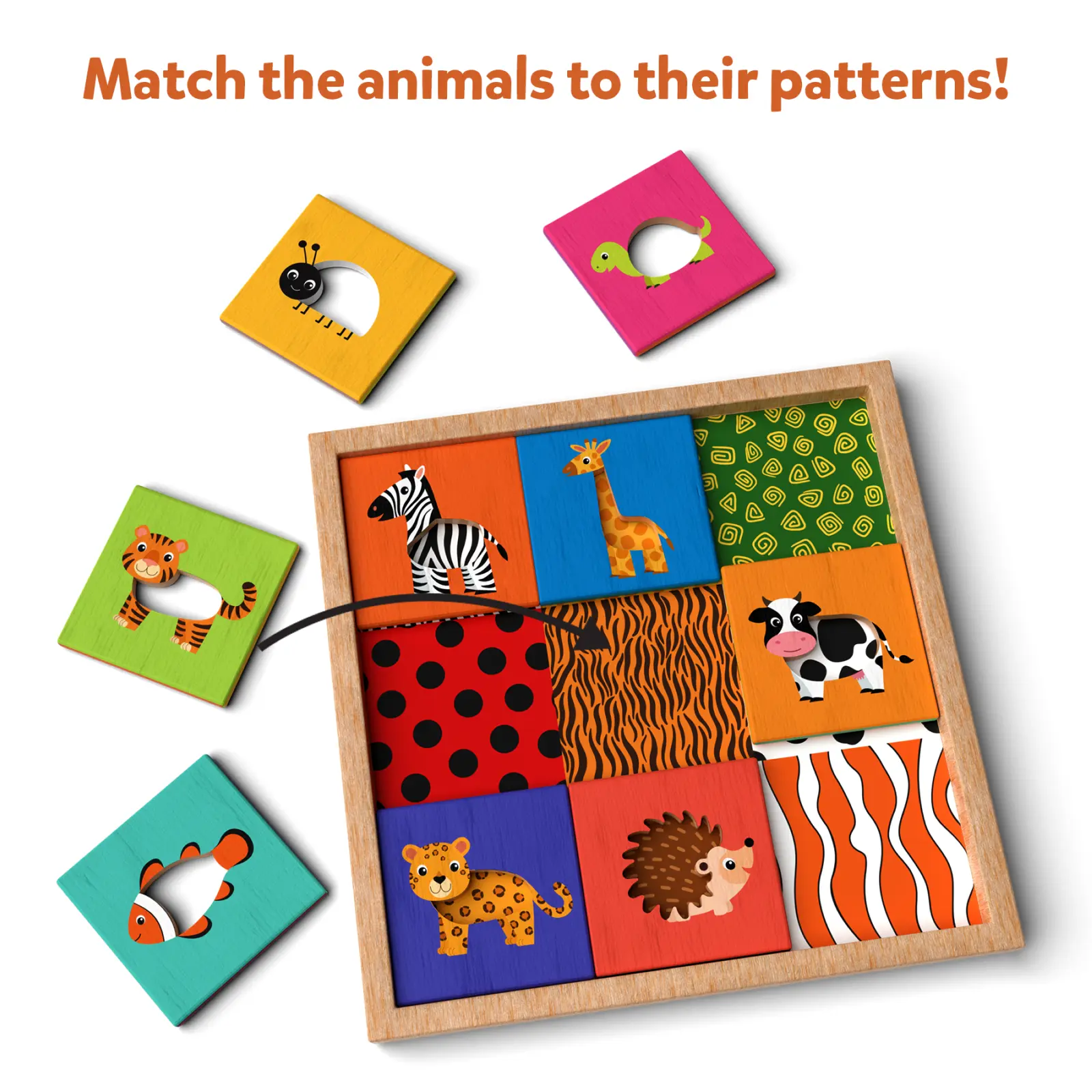 Animal Pattern Puzzle Set | Educational Matching & Learning Game (ages 18 months+) - Image 3