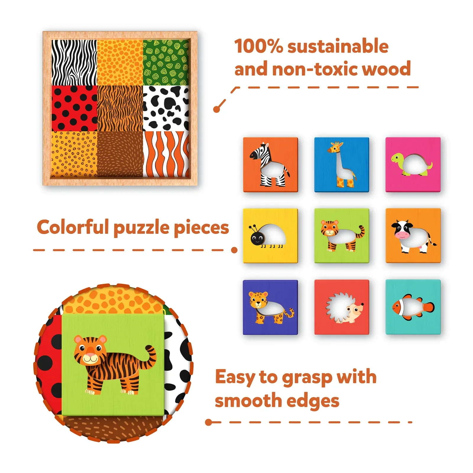 Animal Pattern Puzzle Set | Educational Matching & Learning Game (ages 18 months+) - Image 4