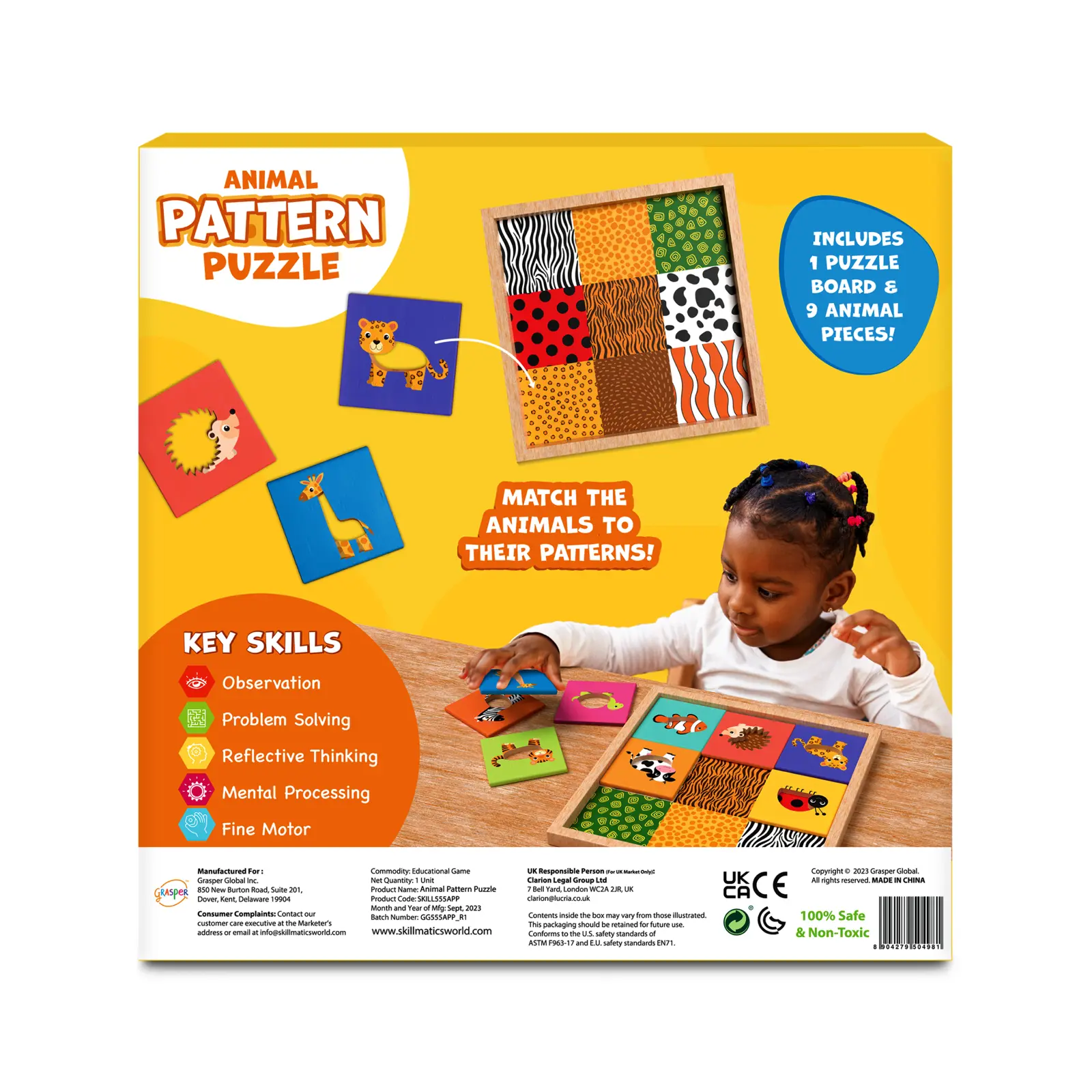 Animal Pattern Puzzle Set | Educational Matching & Learning Game (ages 18 months+) - Image 7