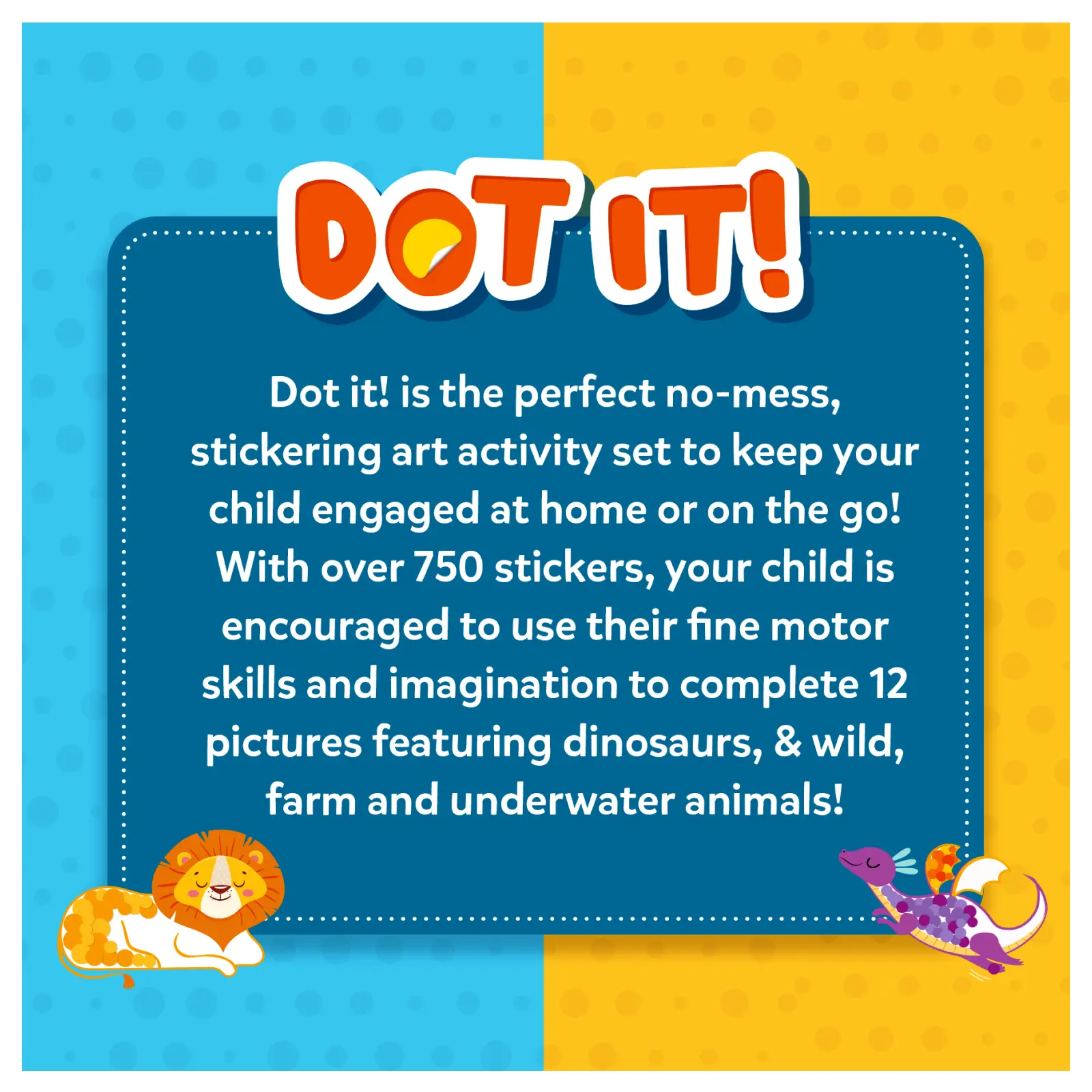 Dot it! Combo: Animal & Dinosaur Themed | No mess sticker art (ages 3-7) - Image 6