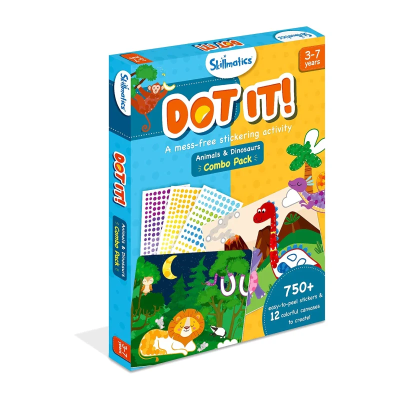 Dot it! Combo: Animal & Dinosaur Themed | No mess sticker art (ages 3-7) - Image 8