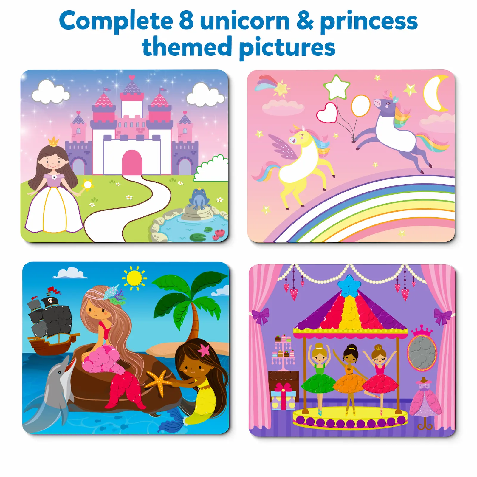 Dot it!: Unicorns & Princesses | No mess sticker art (ages 3-7) - Image 4