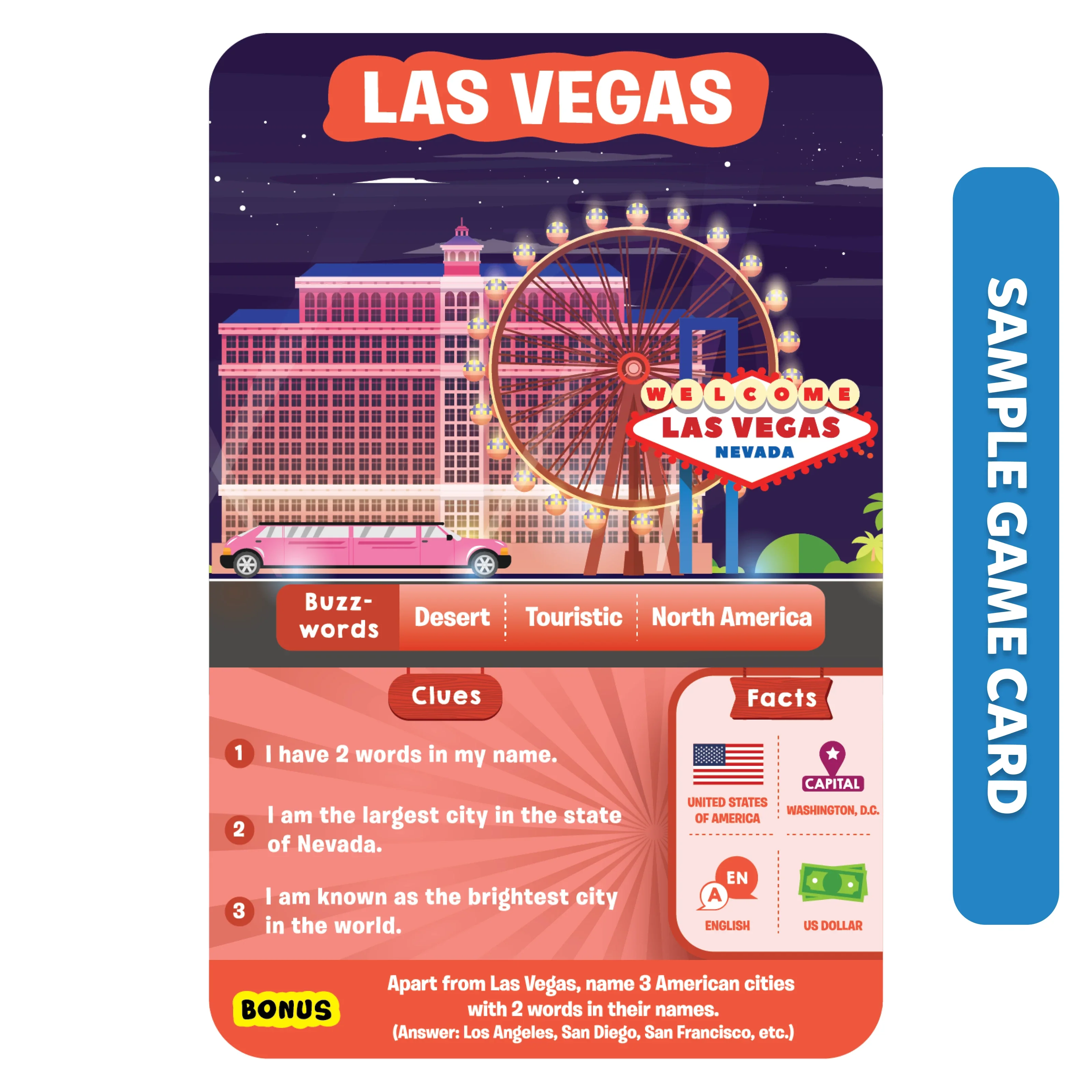 Guess in 10: Cities Around The World | Trivia card game (ages 8+) - Image 7