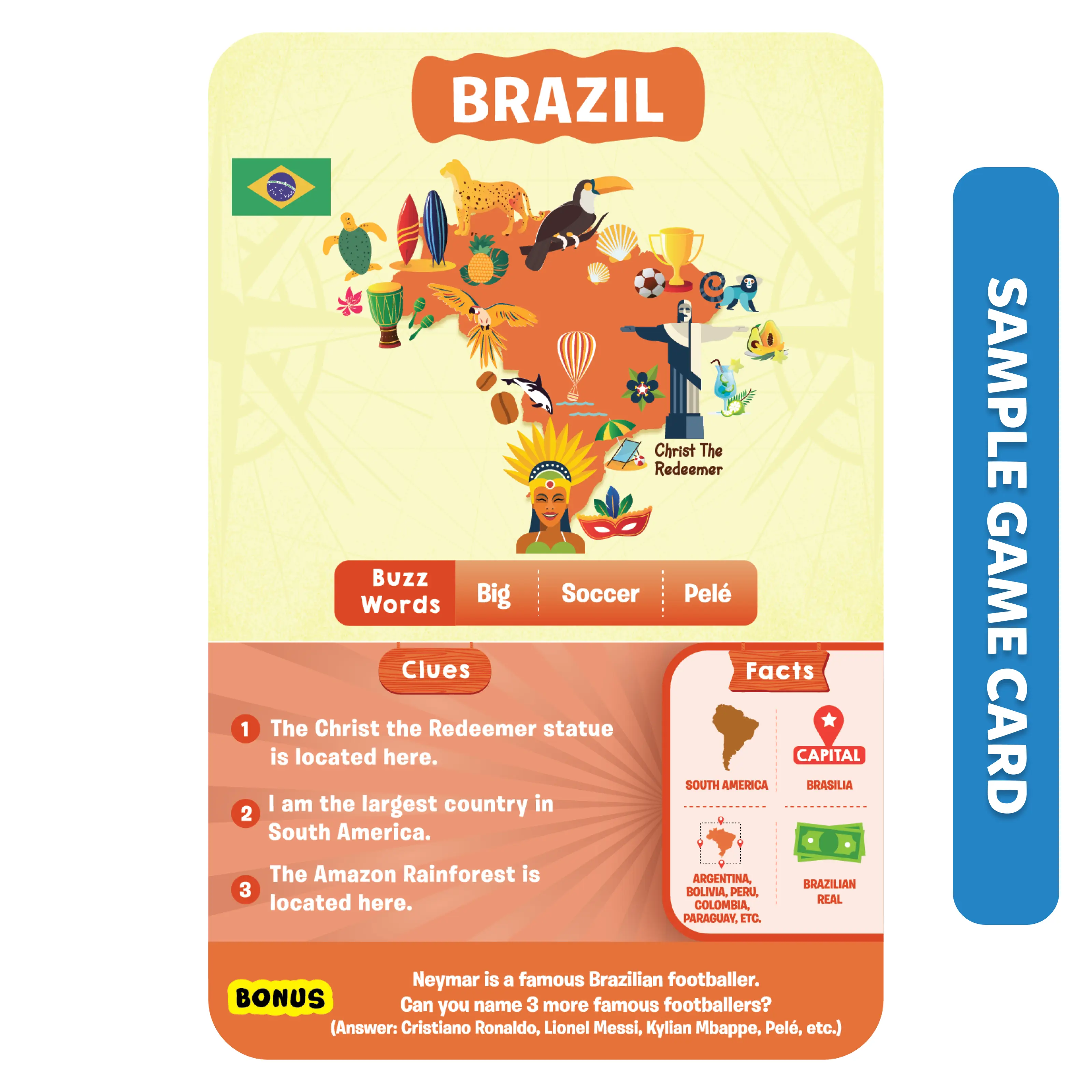 Guess in 10: Countries Of The World | Trivia card game (ages 8+) - Image 7