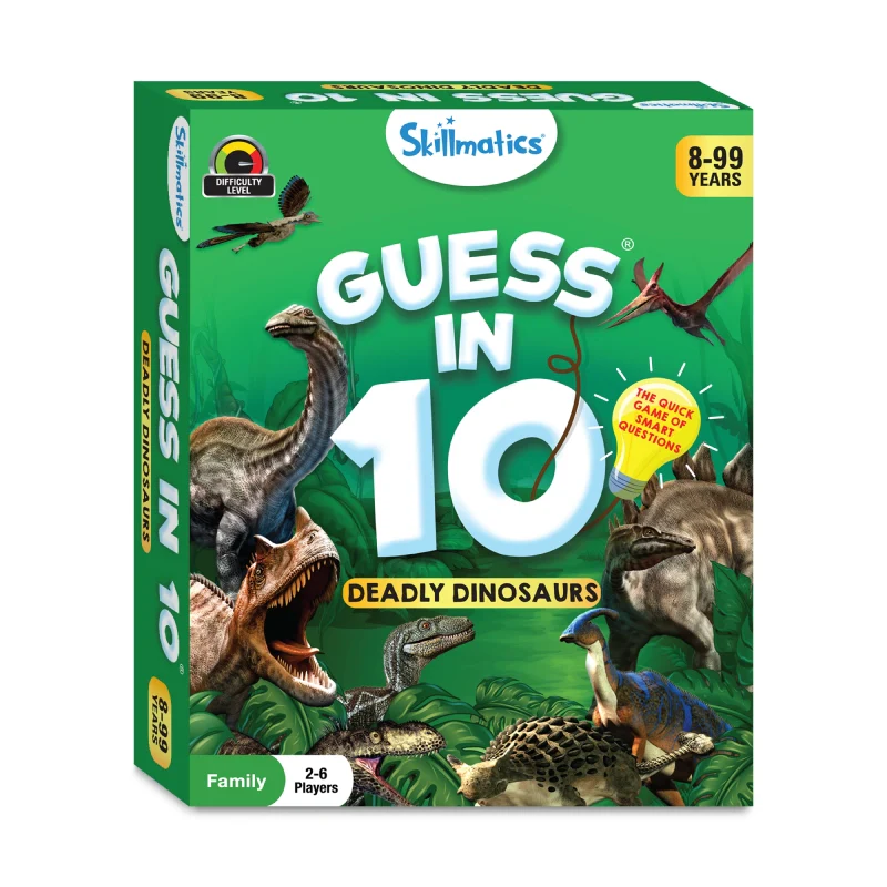 Guess in 10: Deadly Dinosaurs | Trivia card game (ages 8+) - Image 9