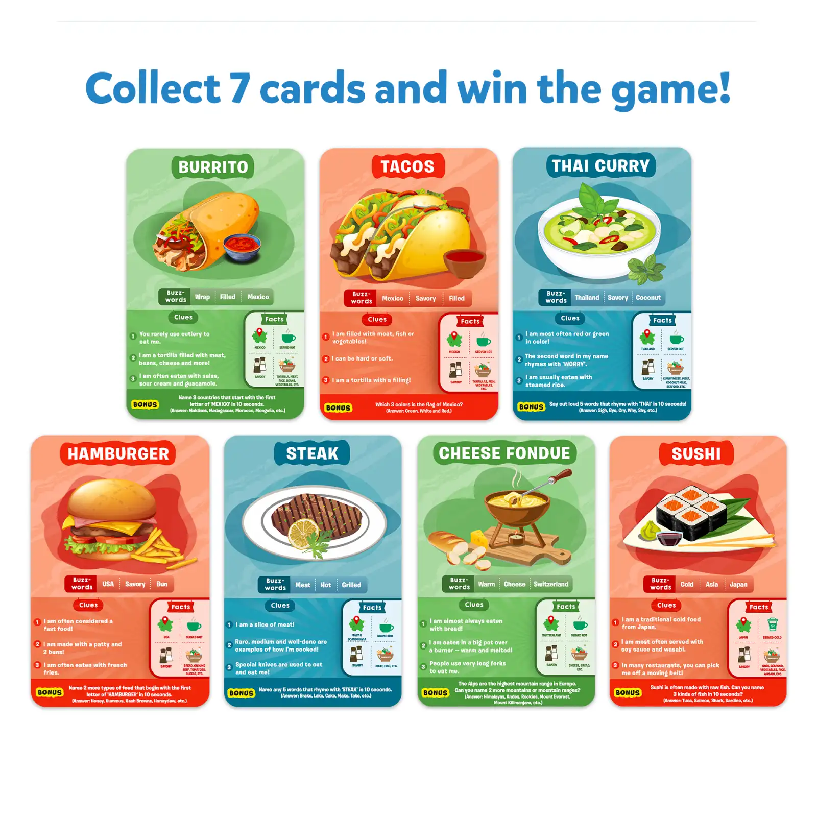 Guess in 10: Foods Around The World | Trivia card game (ages 8+) - Image 4