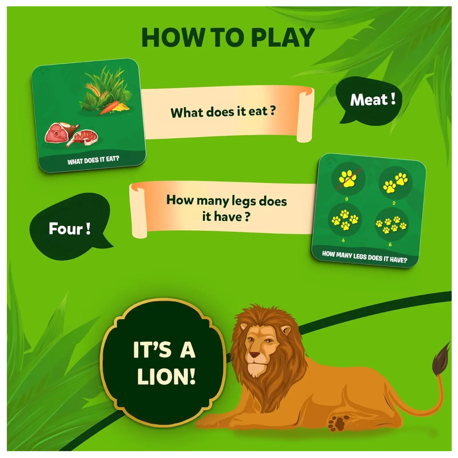 Guess in 10 Junior: Animal Kingdom | Trivia card game (ages 3-6) - Image 3