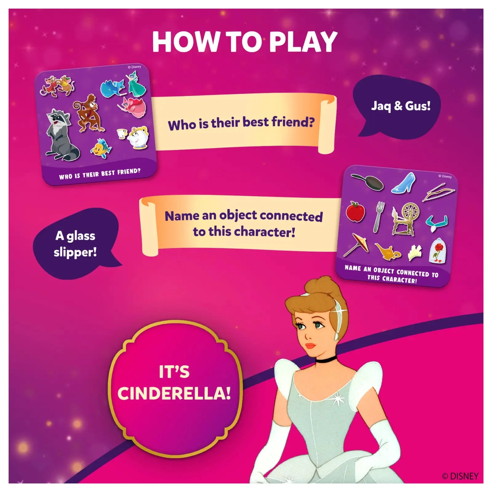 Guess in 10 Junior: Disney Princess  | Trivia card game (ages 3-6) - Image 3
