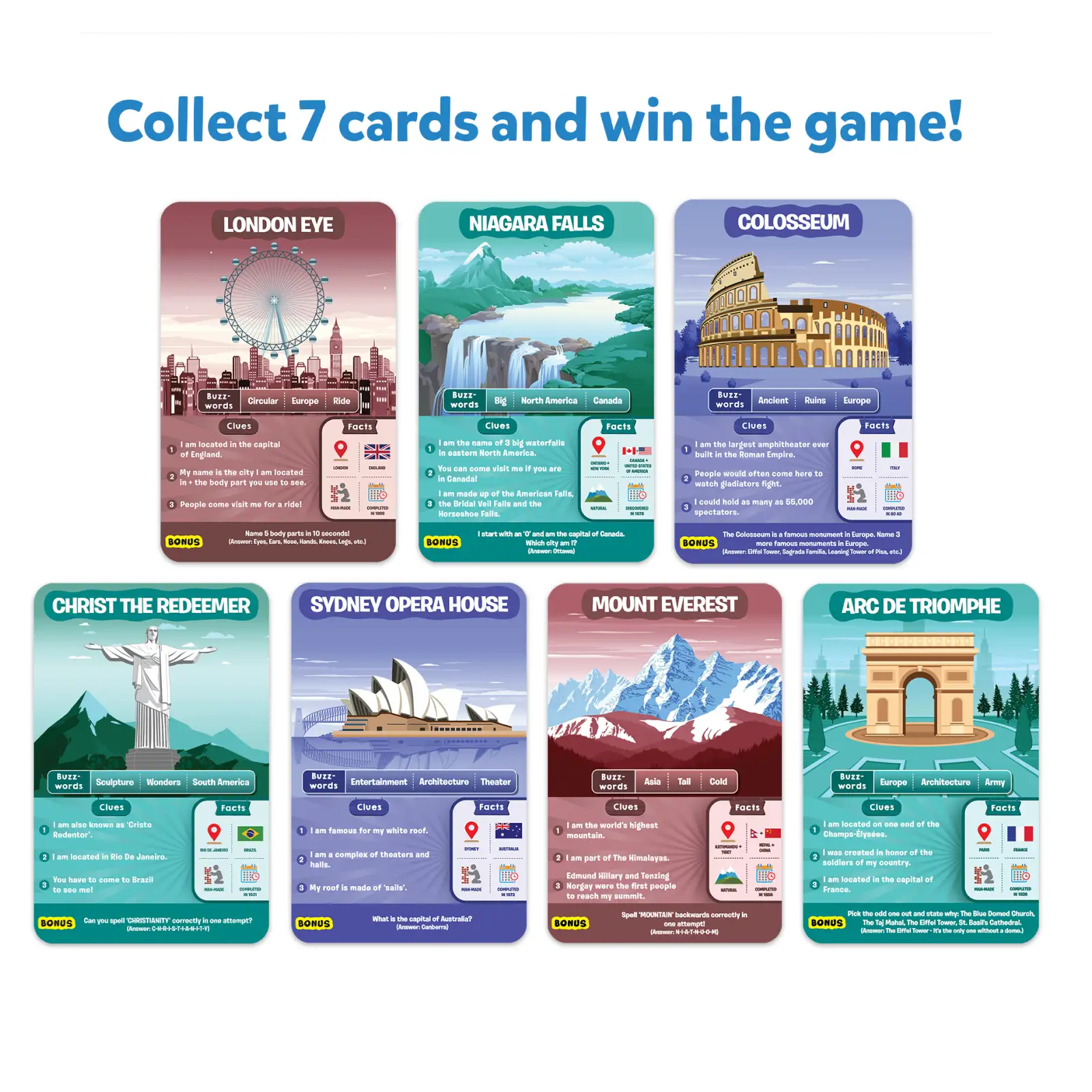 Guess in 10: Legendary Landmarks | Trivia card game (ages 8+) - Image 4