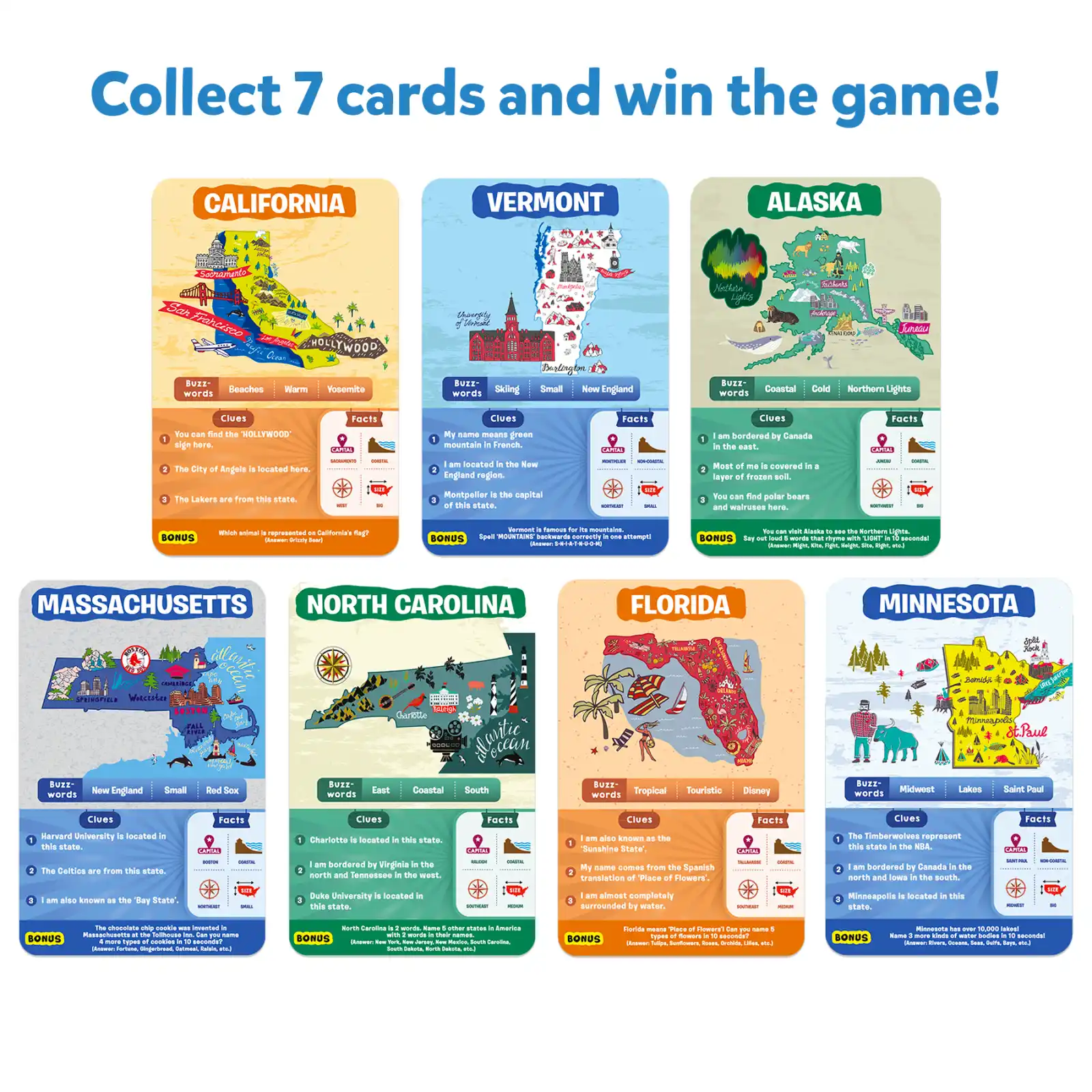 Guess in 10: States Of America | Trivia card game (ages 8+) - Image 4