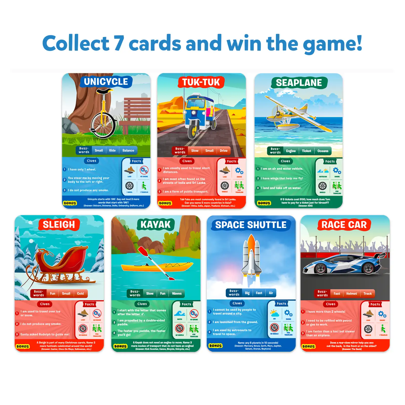 Guess in 10: Things That Go! | Trivia card game (ages 6+) - Image 4