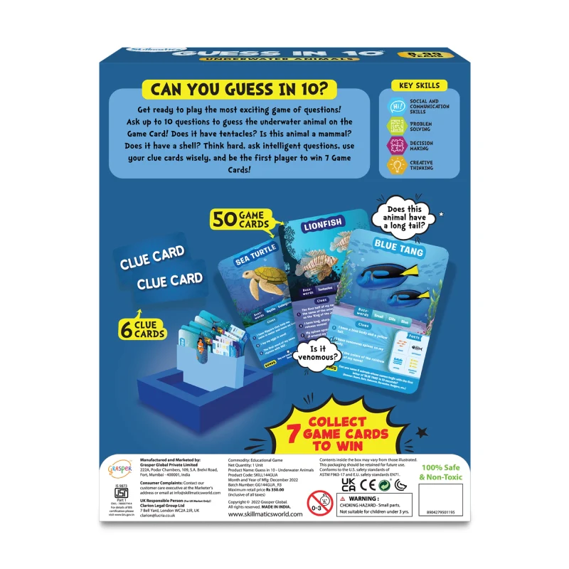 Guess in 10: Underwater Animals | Trivia card game (ages 8+) - Image 8