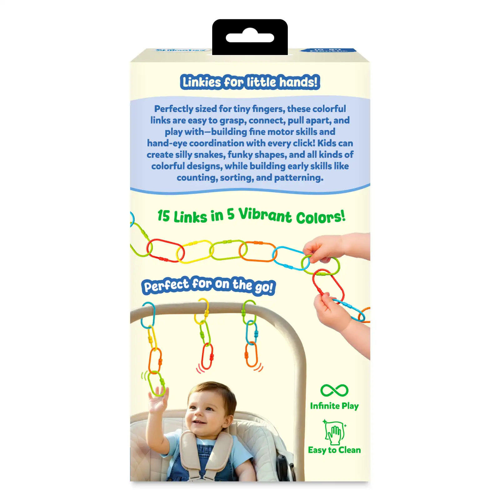 Linkies: Set of 15 Links | Connectable Learning Link Toy for Toddlers (10-24 months) - Image 8
