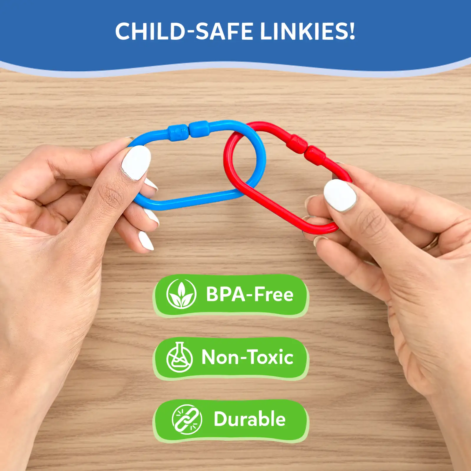 Linkies: Set of 36 Links | Connectable Learning Link Toy for Toddlers (10-24 months) - Image 4