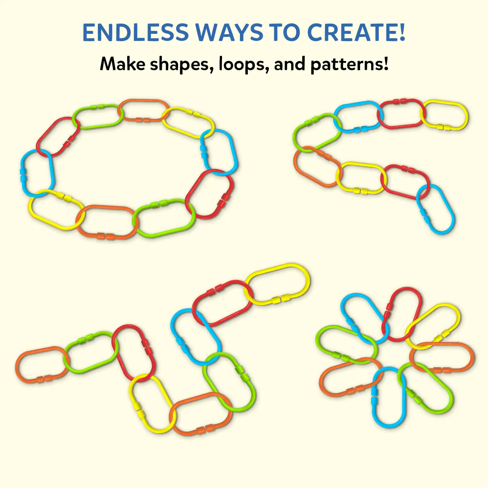 Linkies: Set of 36 Links | Connectable Learning Link Toy for Toddlers (10-24 months) - Image 6