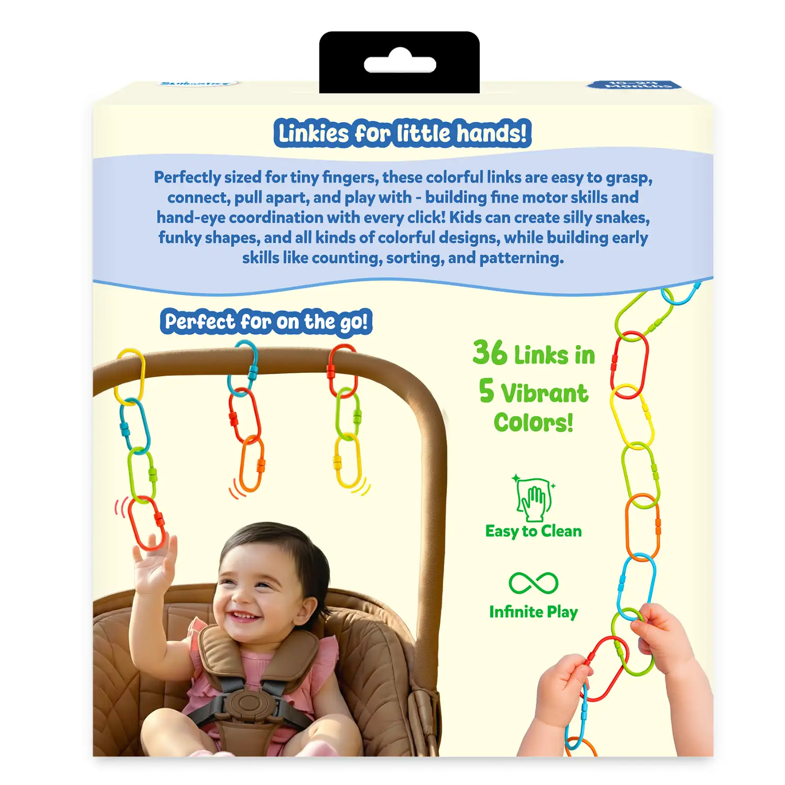 Linkies: Set of 36 Links | Connectable Learning Link Toy for Toddlers (10-24 months) - Image 9