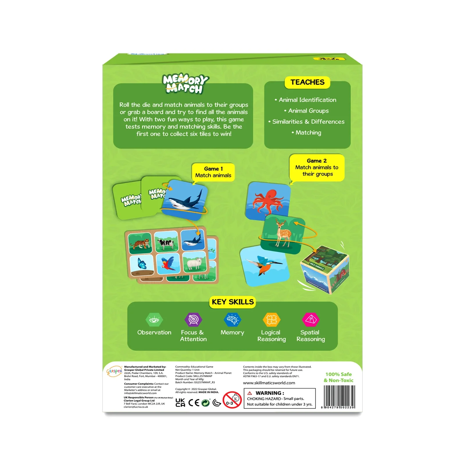 Memory Match: Animal Planet | Board Game (ages 3-7) - Image 7