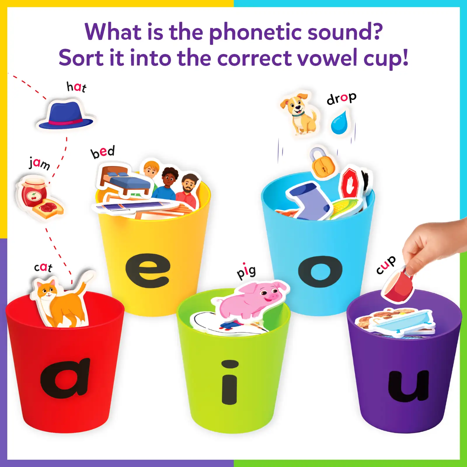 Phonics Sorter | Vowel Sorting & Early Reading Activity for Kids (ages 4-7) - Image 3