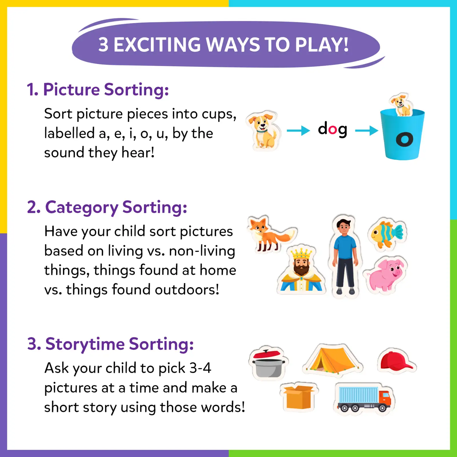 Phonics Sorter | Vowel Sorting & Early Reading Activity for Kids (ages 4-7) - Image 7