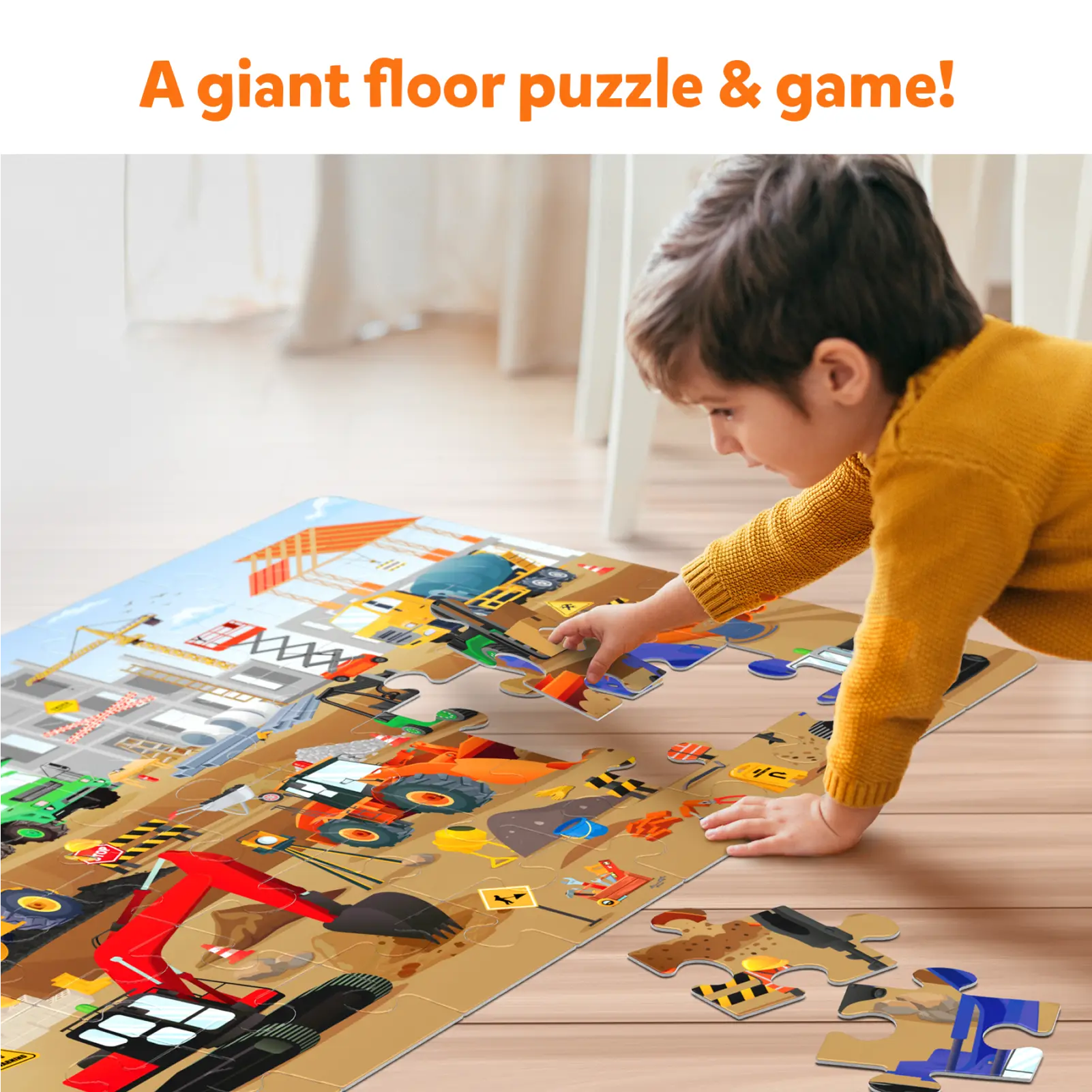 Piece & Play Construction Site | Jigsaw Puzzle (ages 3-7) - Image 3