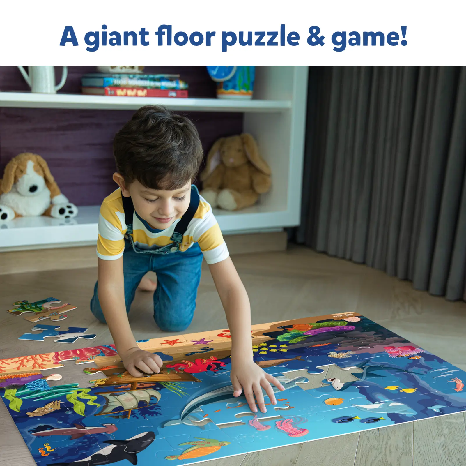 Piece & Play Underwater Animals | Jigsaw Puzzle (ages 3-7) - Image 3