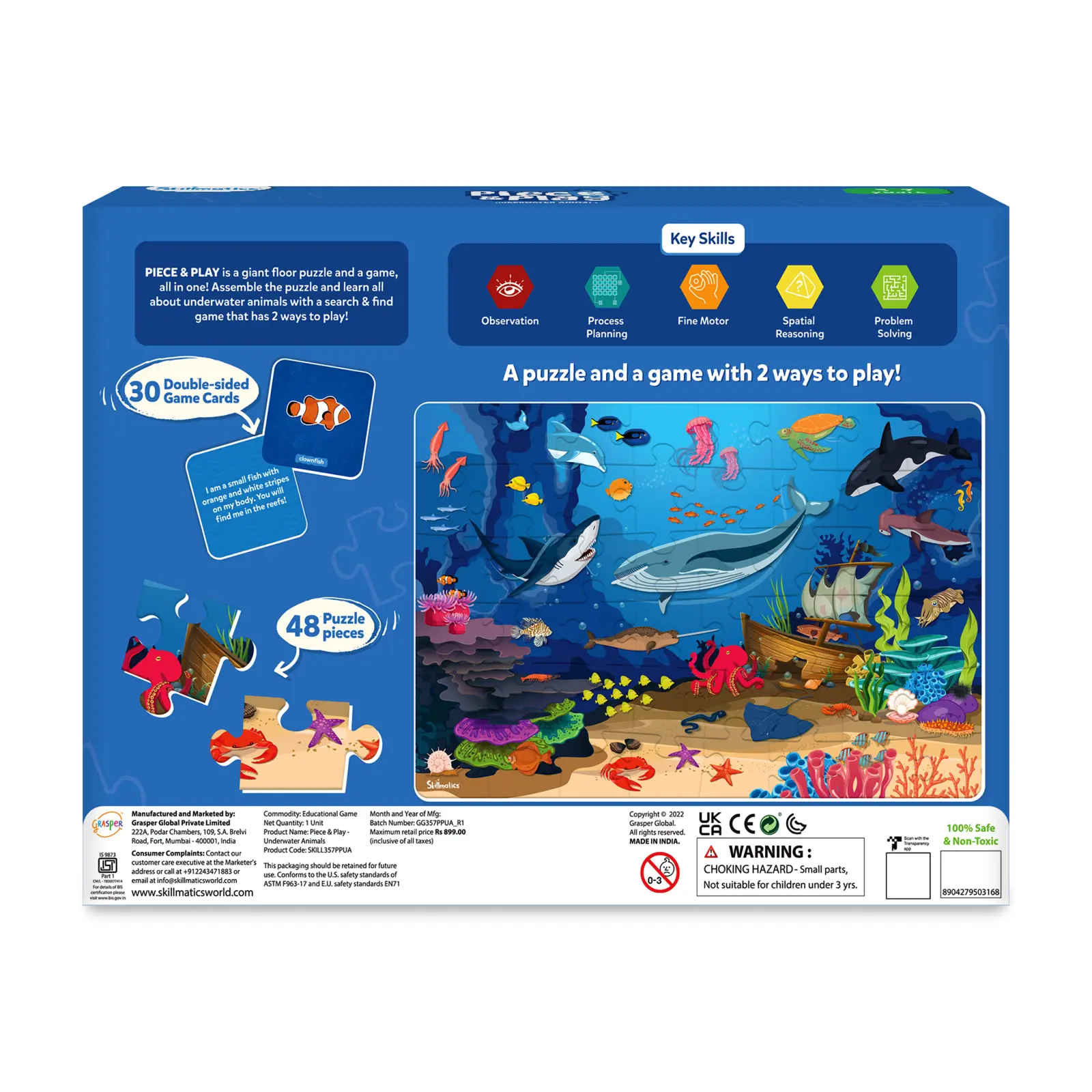 Piece & Play Underwater Animals | Jigsaw Puzzle (ages 3-7) - Image 9