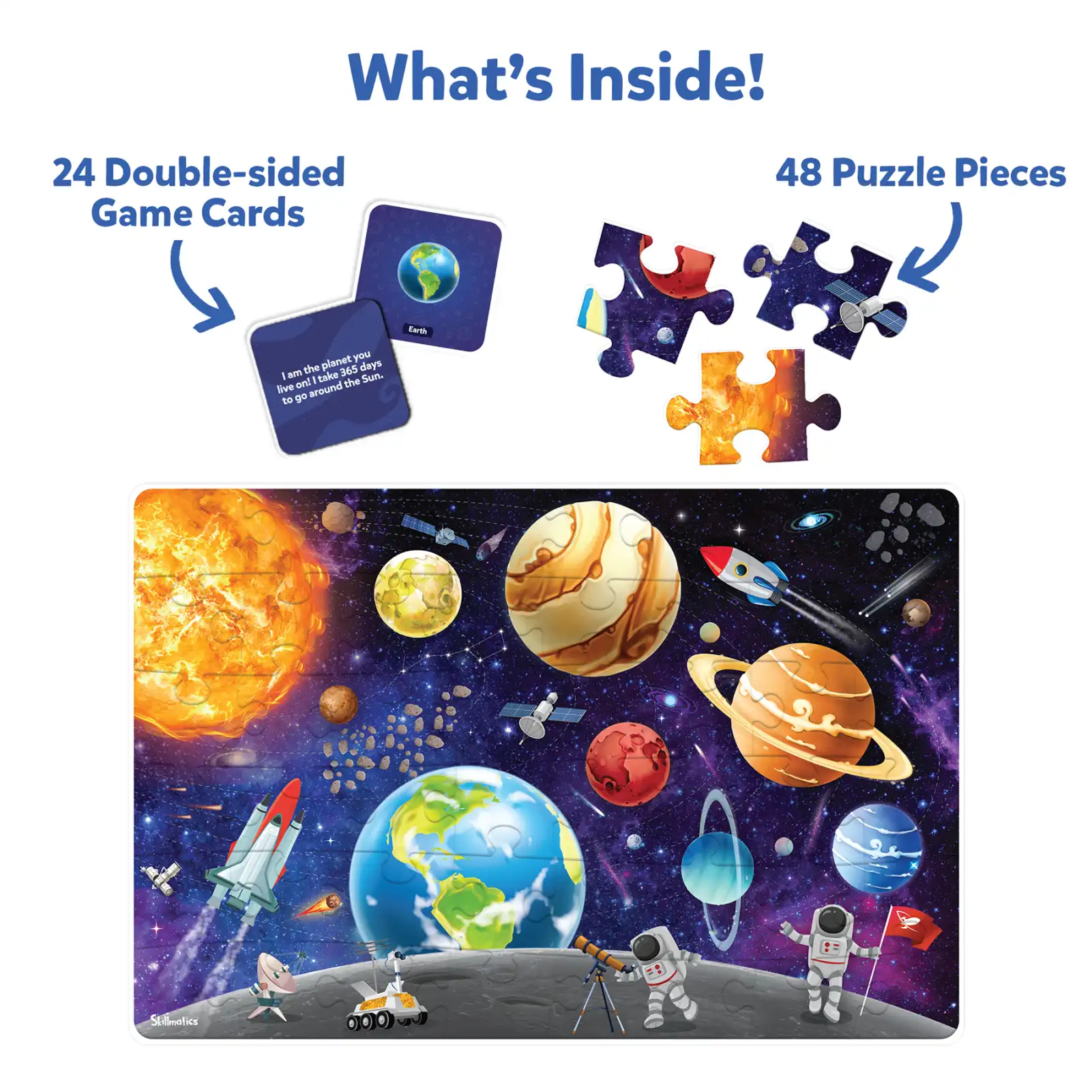 Piece & Play Up in Space | Jigsaw Puzzle (ages 3-7) - Image 3
