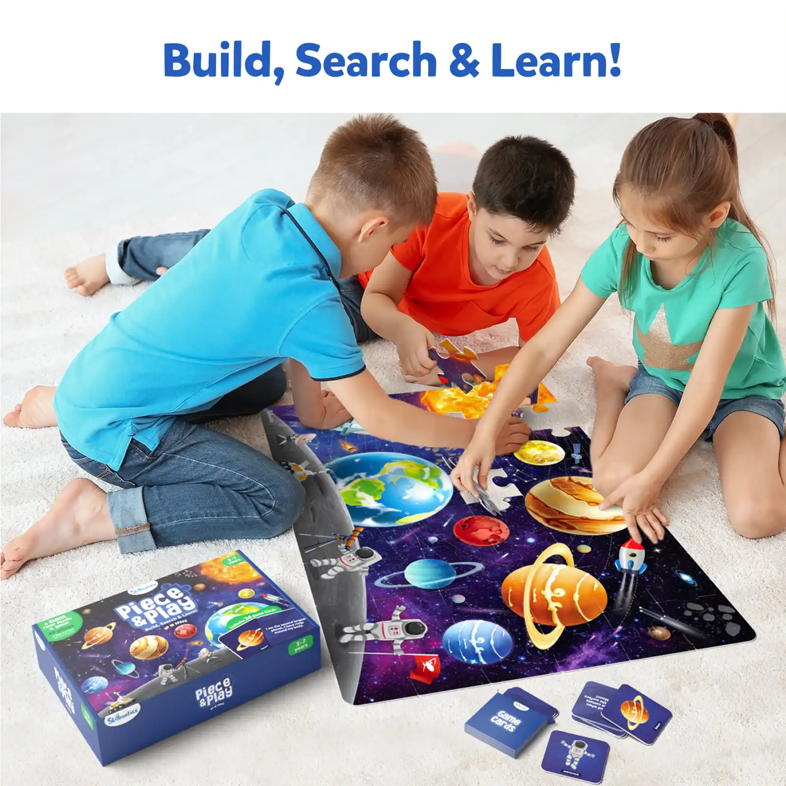 Piece & Play Up in Space | Jigsaw Puzzle (ages 3-7) - Image 6