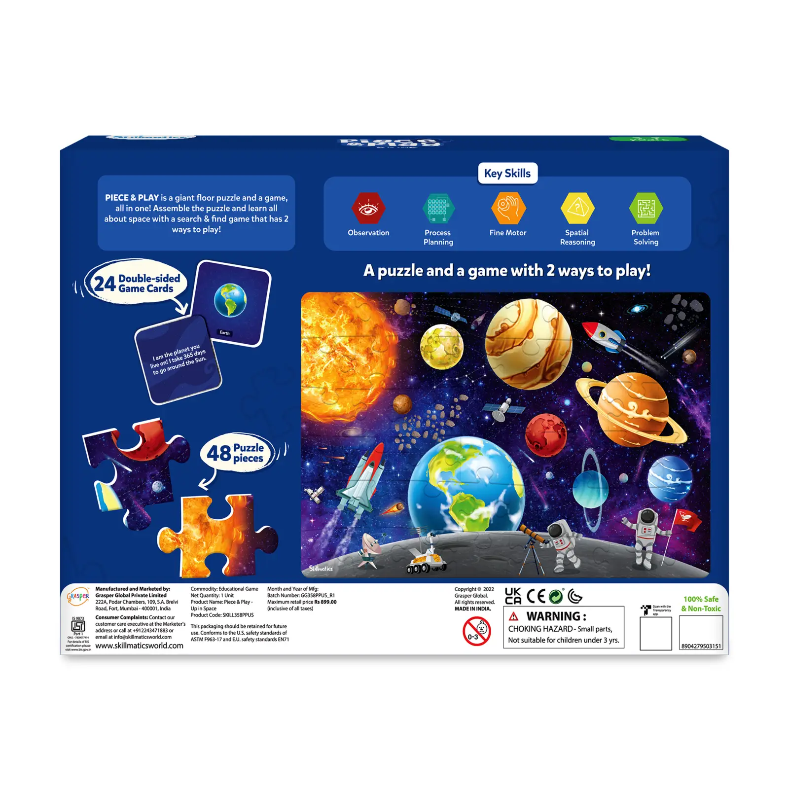 Piece & Play Up in Space | Jigsaw Puzzle (ages 3-7) - Image 7