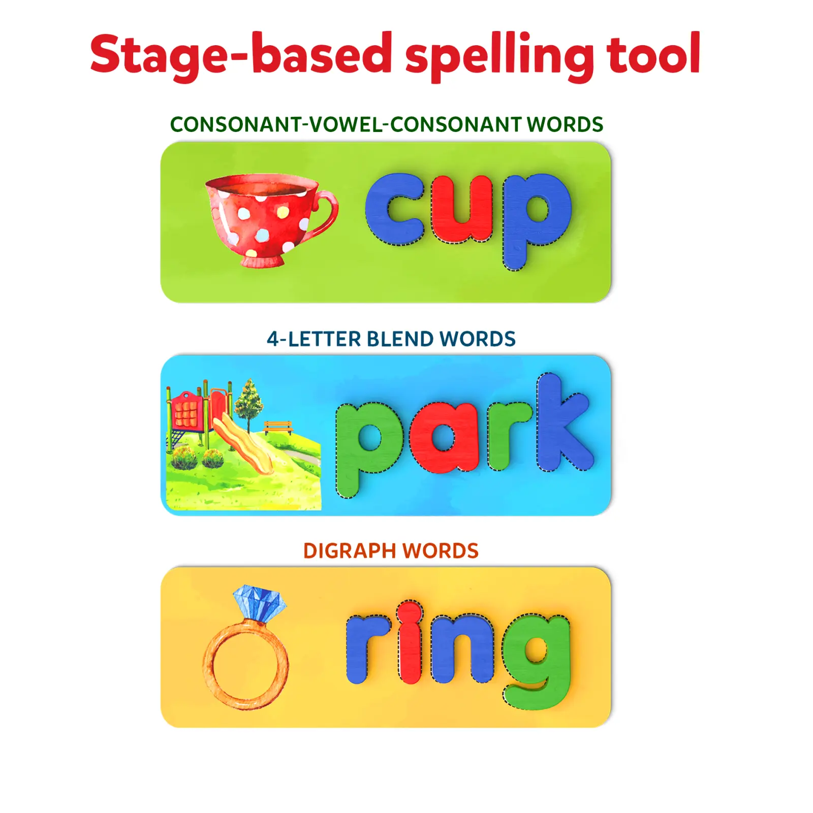 Ready To Spell | Spelling game | Wooden boards (ages 4-7) - Image 3