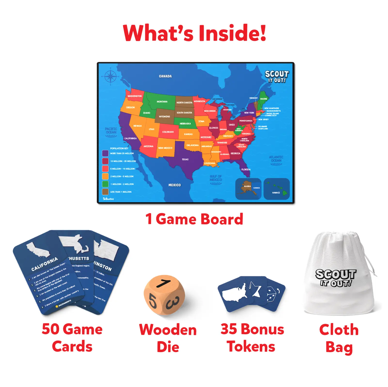 Scout it Out: The 50 States | Trivia Board Game (ages 7+) - Image 3