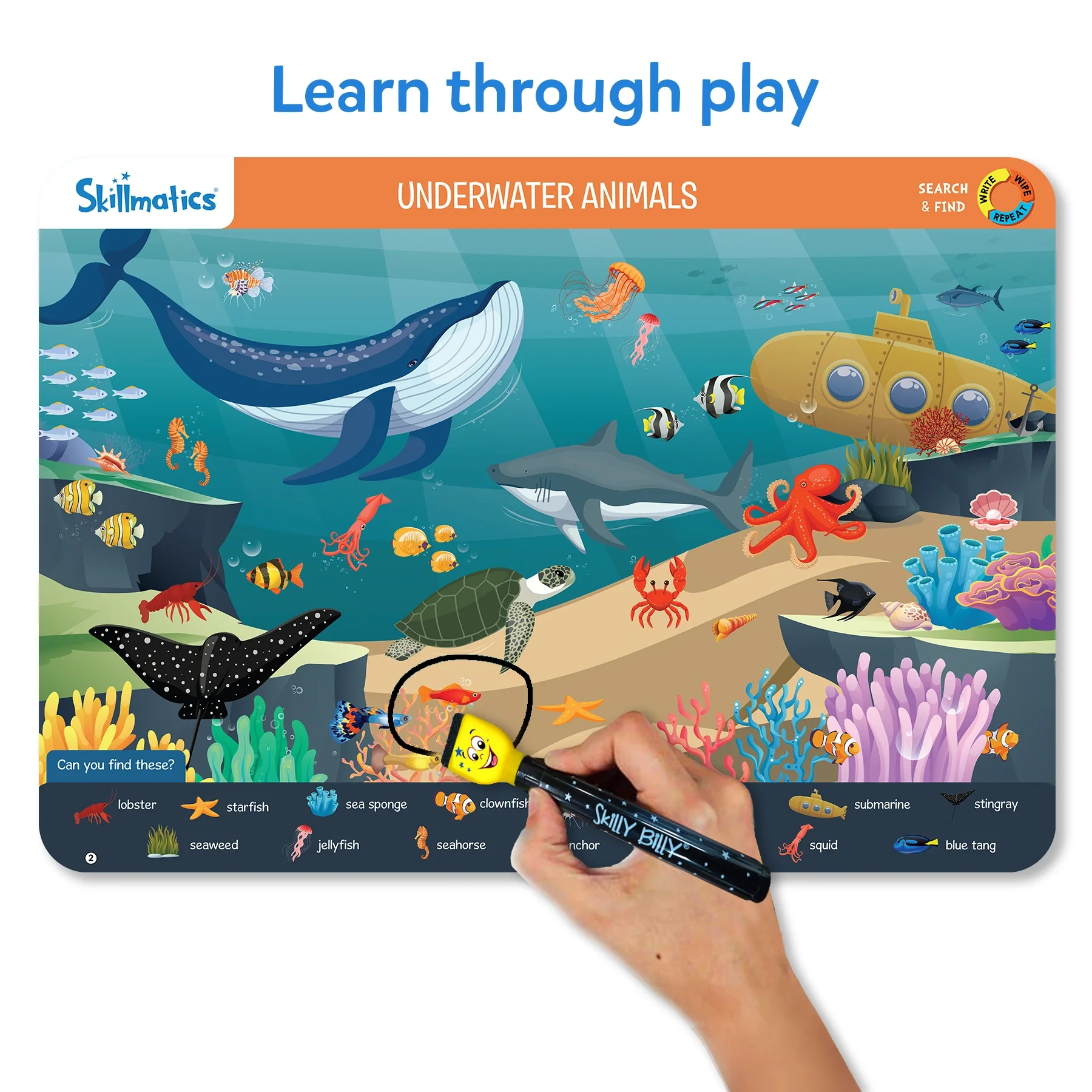 Search and Find: World of Animals | Reusable Activity Mats (ages 3-6) - Image 4