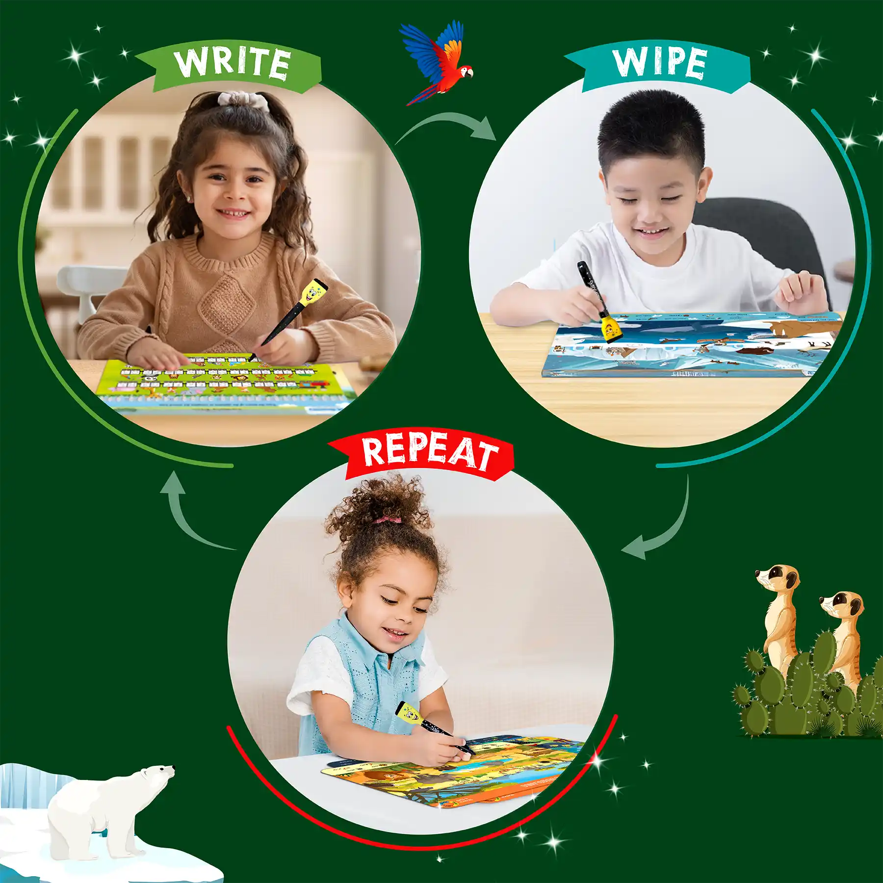 Search and Find: World of Animals | Reusable Activity Mats (ages 3-6) - Image 5