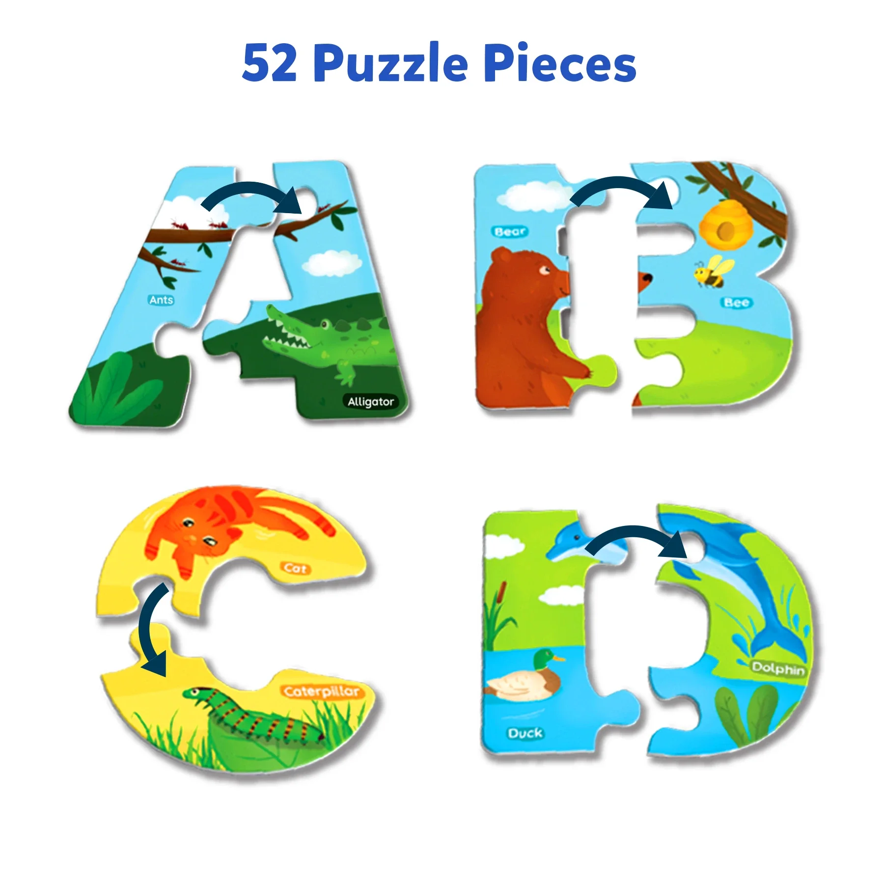 The Animal Alphabet | Fun & Educational Jigsaw Puzzle (ages 3-6) - Image 3