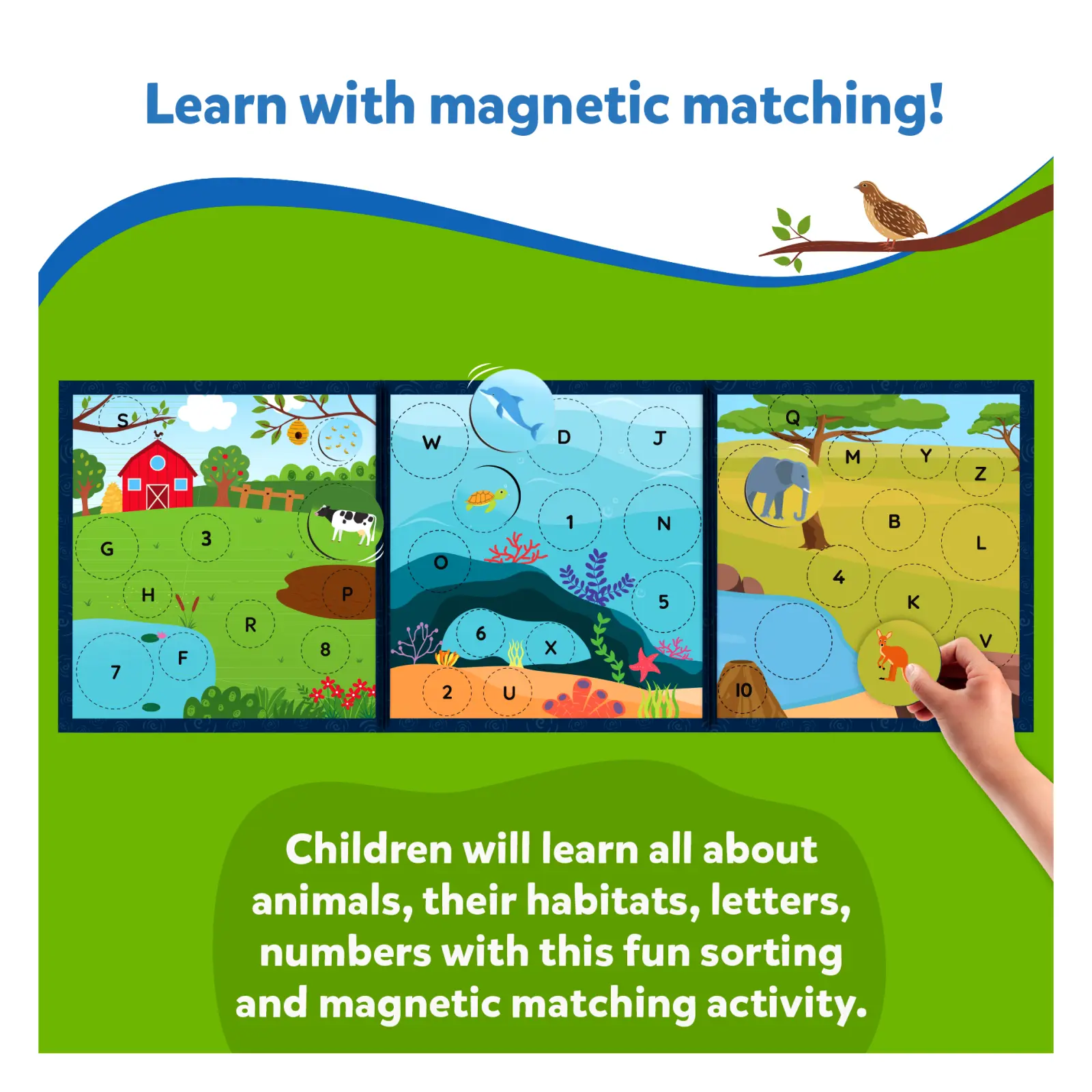 The World of Letters, Numbers & Animals | Magnetic Matching Activity (ages 3-6) - Image 3