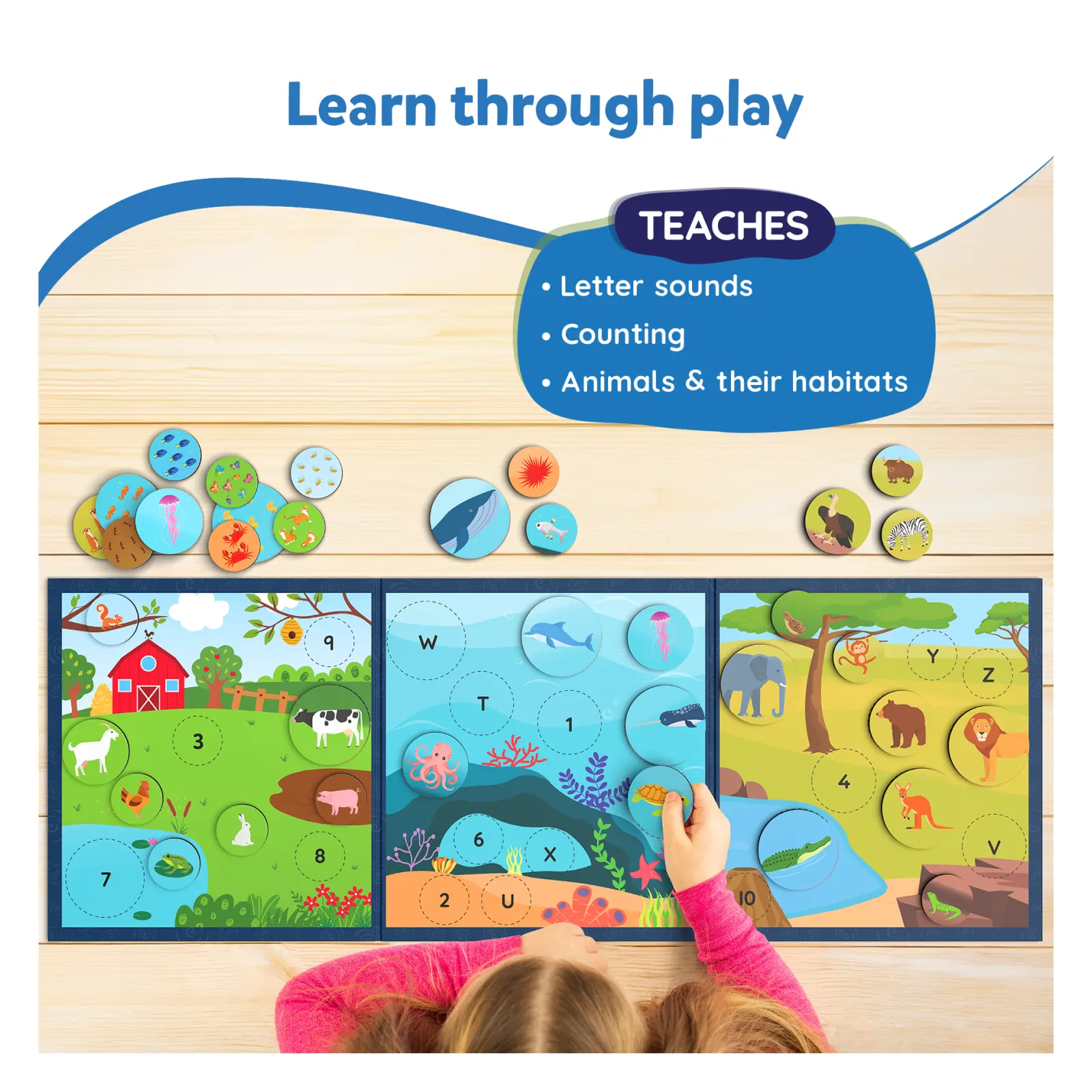 The World of Letters, Numbers & Animals | Magnetic Matching Activity (ages 3-6) - Image 5