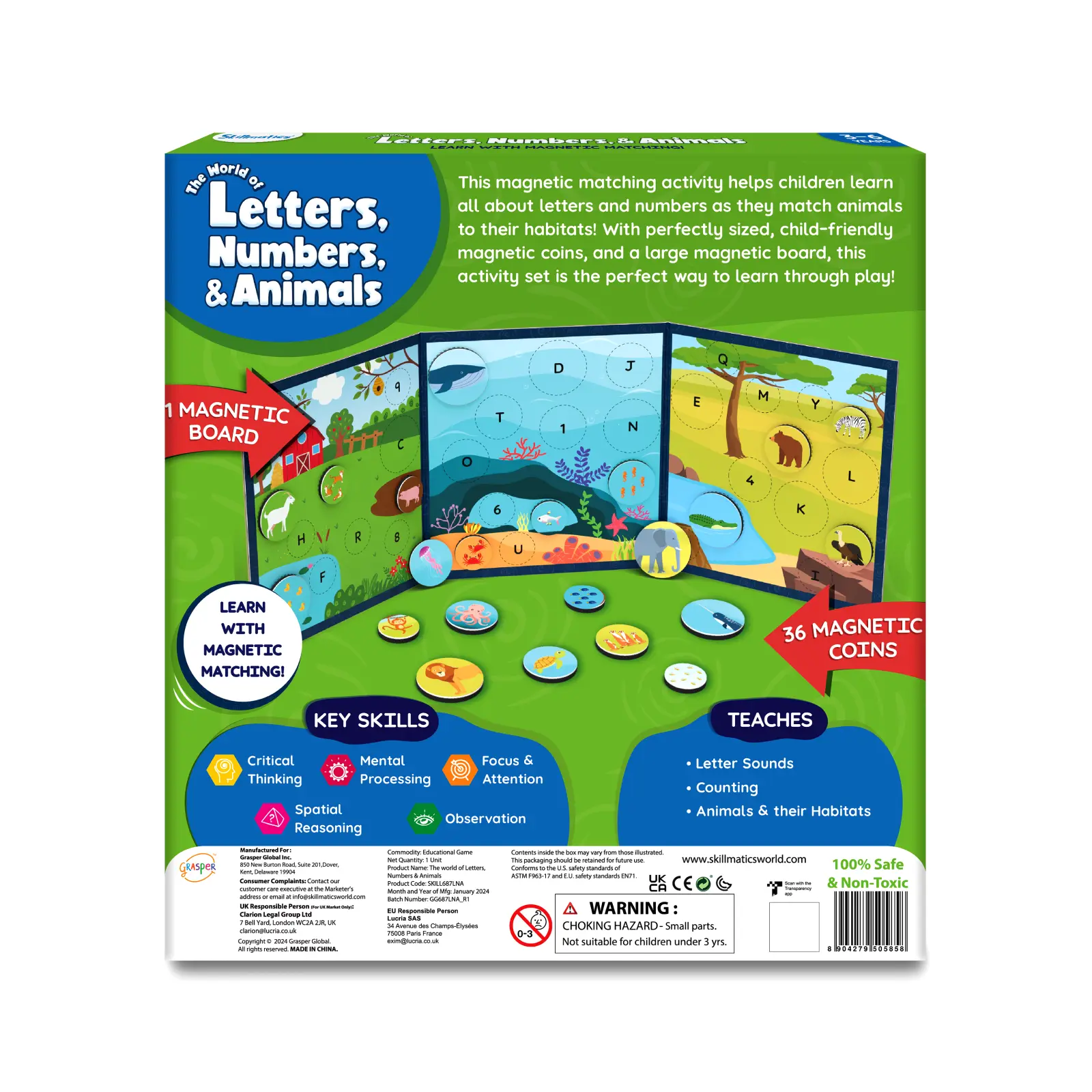 The World of Letters, Numbers & Animals | Magnetic Matching Activity (ages 3-6) - Image 9